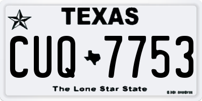 TX license plate CUQ7753