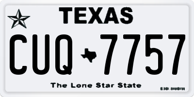 TX license plate CUQ7757