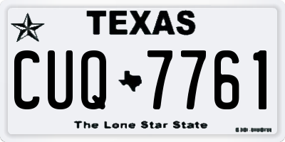 TX license plate CUQ7761