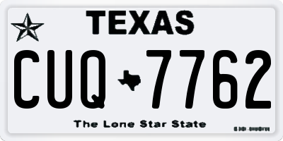 TX license plate CUQ7762