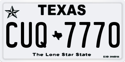 TX license plate CUQ7770