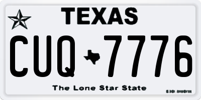 TX license plate CUQ7776