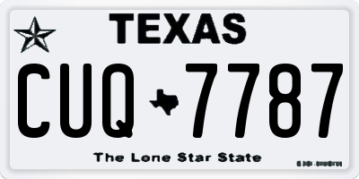 TX license plate CUQ7787