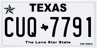 TX license plate CUQ7791