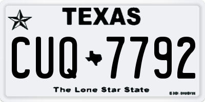 TX license plate CUQ7792