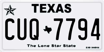 TX license plate CUQ7794