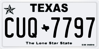 TX license plate CUQ7797