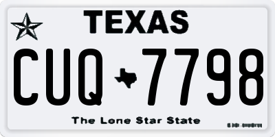 TX license plate CUQ7798