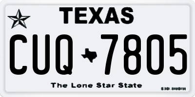 TX license plate CUQ7805