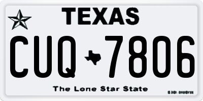 TX license plate CUQ7806