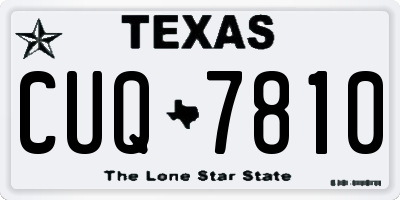 TX license plate CUQ7810
