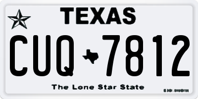 TX license plate CUQ7812