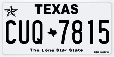 TX license plate CUQ7815