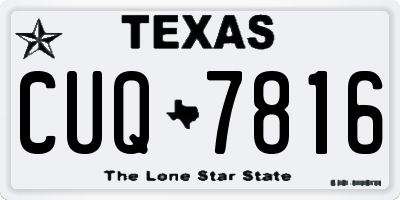 TX license plate CUQ7816