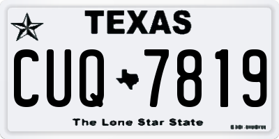 TX license plate CUQ7819