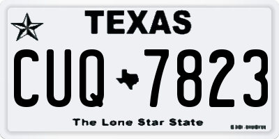 TX license plate CUQ7823