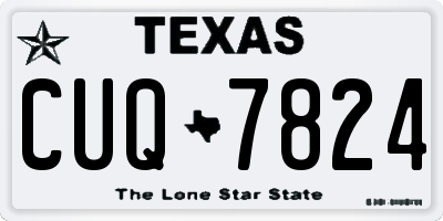 TX license plate CUQ7824