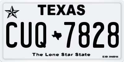 TX license plate CUQ7828