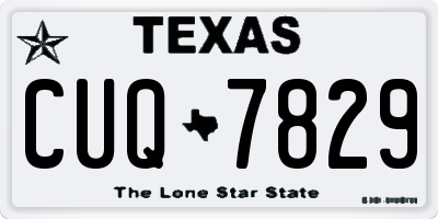TX license plate CUQ7829