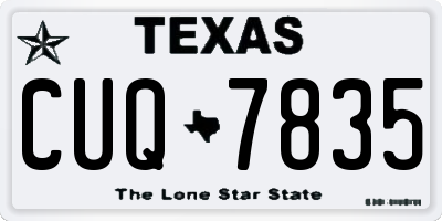 TX license plate CUQ7835