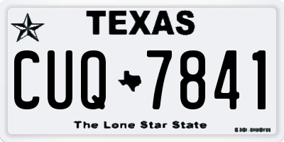 TX license plate CUQ7841
