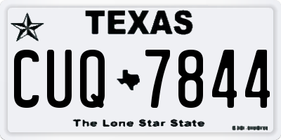 TX license plate CUQ7844