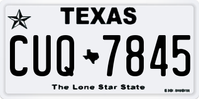 TX license plate CUQ7845