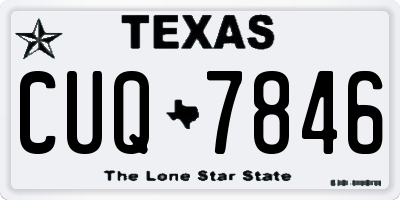 TX license plate CUQ7846