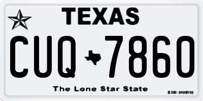 TX license plate CUQ7860