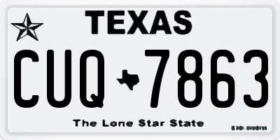 TX license plate CUQ7863