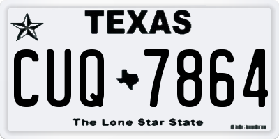 TX license plate CUQ7864