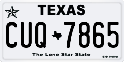 TX license plate CUQ7865
