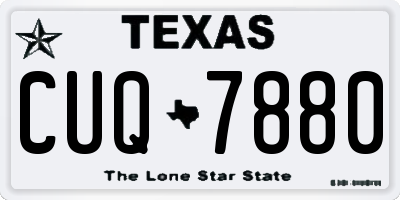TX license plate CUQ7880