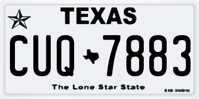 TX license plate CUQ7883