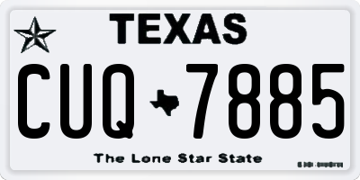 TX license plate CUQ7885