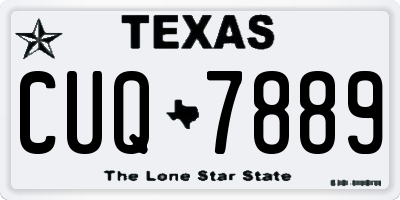 TX license plate CUQ7889