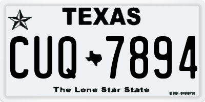 TX license plate CUQ7894