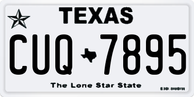 TX license plate CUQ7895