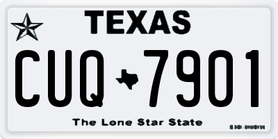 TX license plate CUQ7901