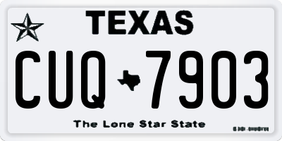 TX license plate CUQ7903