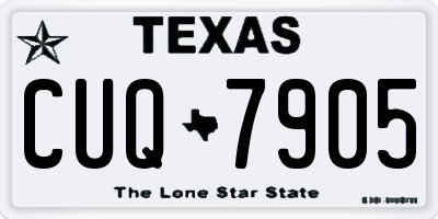 TX license plate CUQ7905
