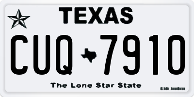 TX license plate CUQ7910