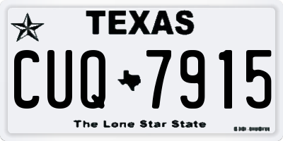 TX license plate CUQ7915