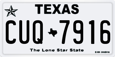 TX license plate CUQ7916