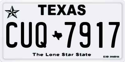 TX license plate CUQ7917