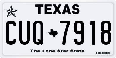 TX license plate CUQ7918