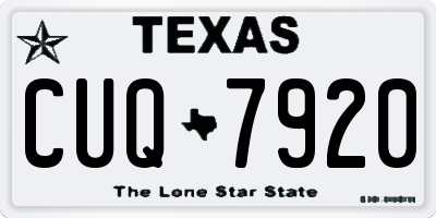 TX license plate CUQ7920