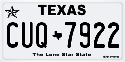 TX license plate CUQ7922