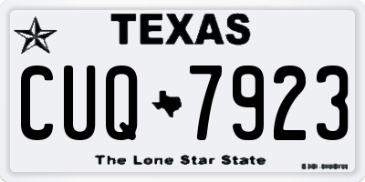 TX license plate CUQ7923