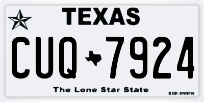 TX license plate CUQ7924